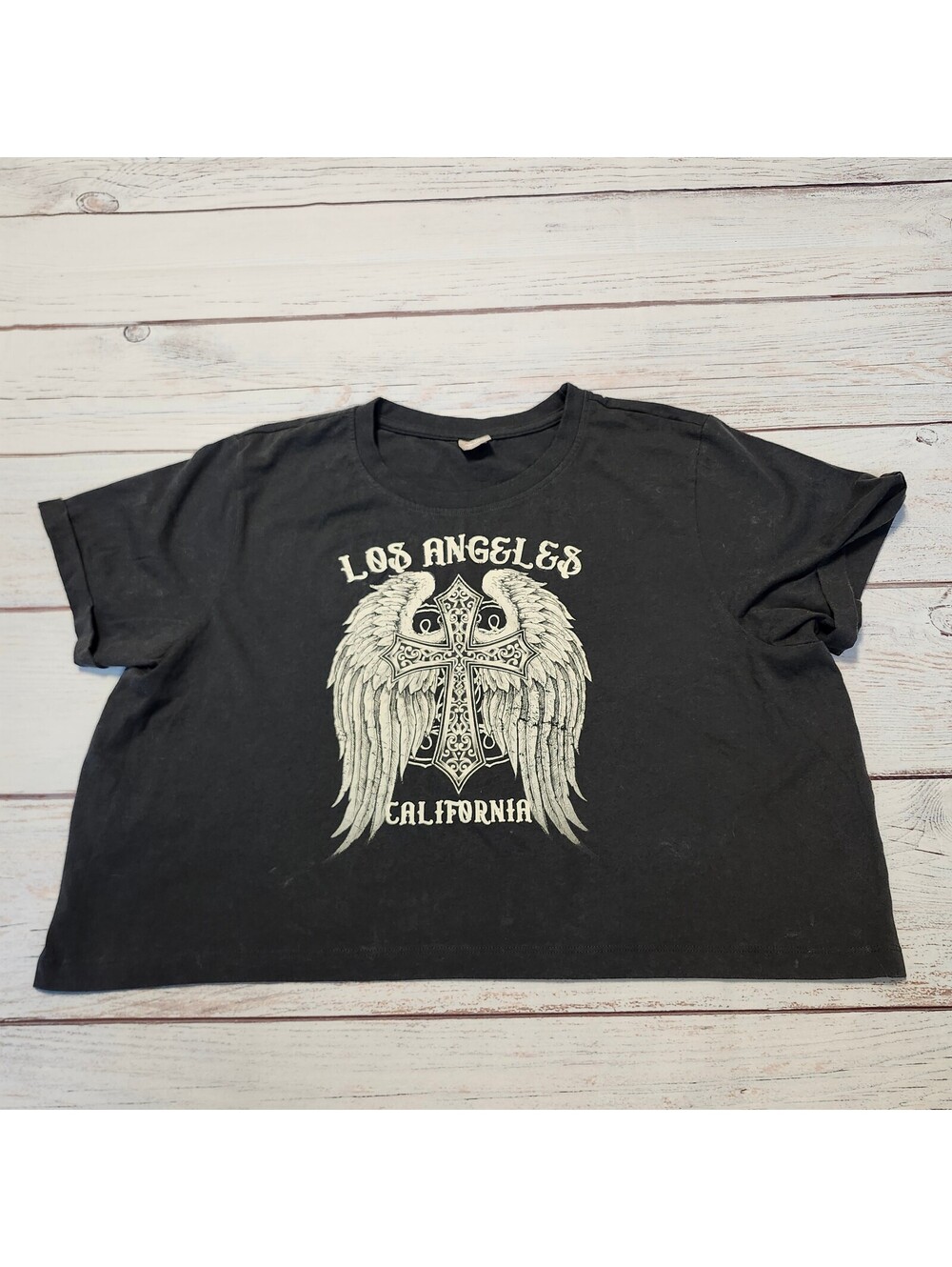 Messy Bun Just Chillin' XL Black Los Angeles California Graphic T-Shirt
